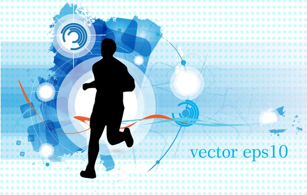 Runner Silhouet — Stockvector