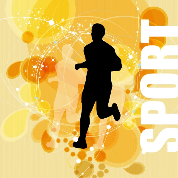 Runner Silhouet — Stockvector