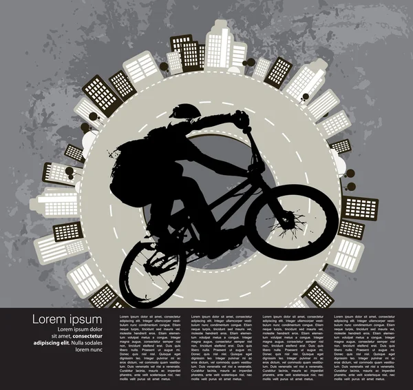Ciclista BMX — Archivo Imágenes Vectoriales