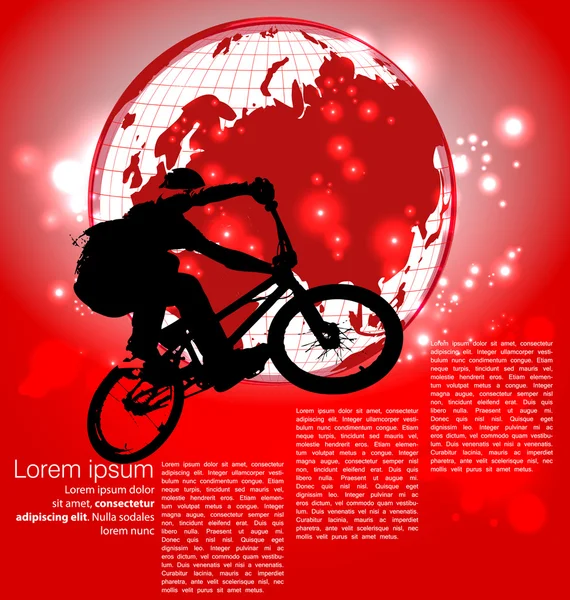 BMX cyclist — Stock Vector