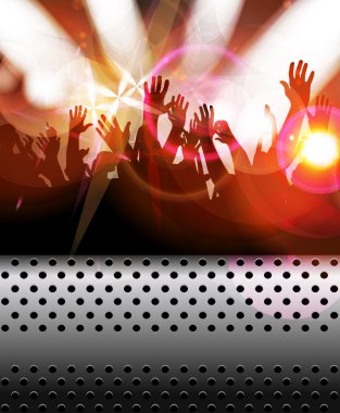 Disco crowd illustration