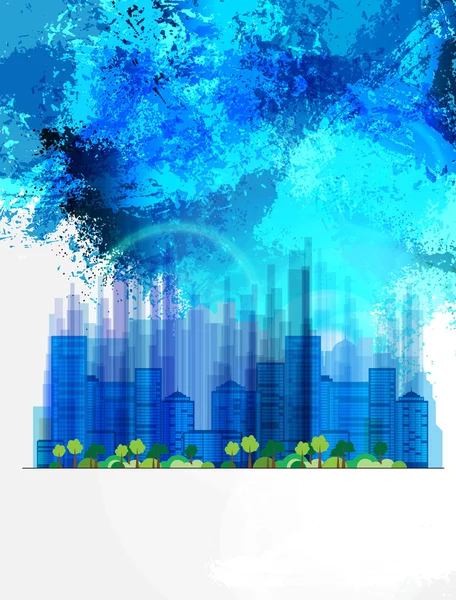 Hintergrund der Skyline der Stadt — Stockfoto