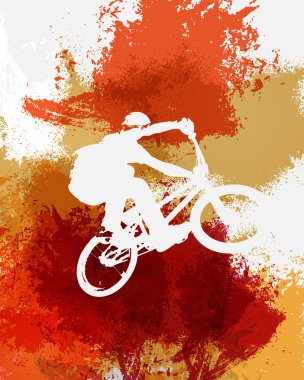 BMX bisikletçi illüstrasyon
