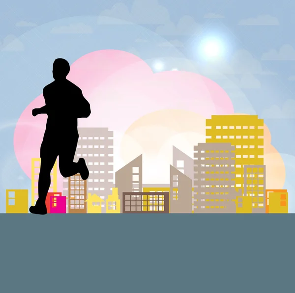 Runner illustration — Stock Photo, Image