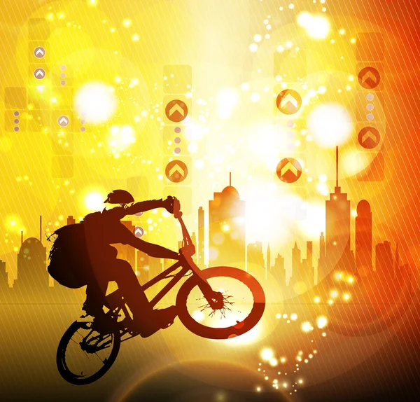 BMX велосипедист — стокове фото
