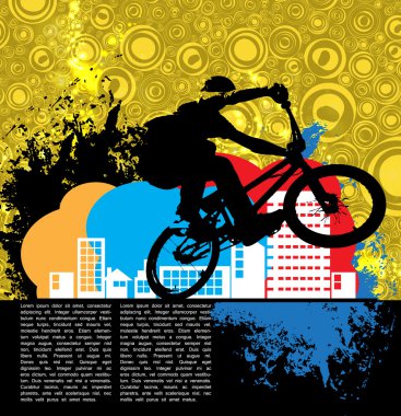 BMX bisikletçi illüstrasyon