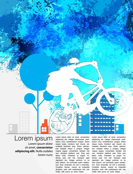 BMX ciclista ilustración — Archivo Imágenes Vectoriales