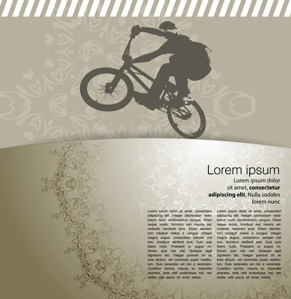 Illustration cycliste BMX — Image vectorielle