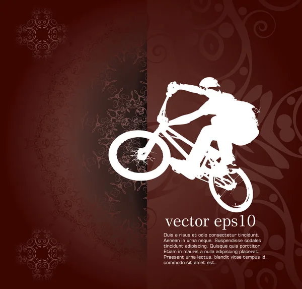 BMX wielrenner illustratie — Stockvector