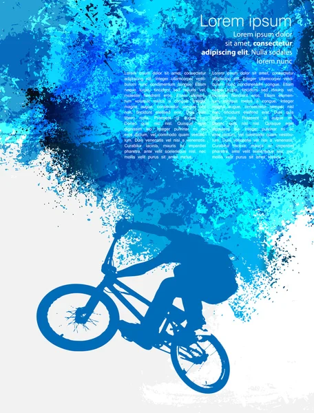 Иллюстрация велосипедиста BMX — стоковый вектор