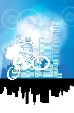 Spor bmx bisikletçi