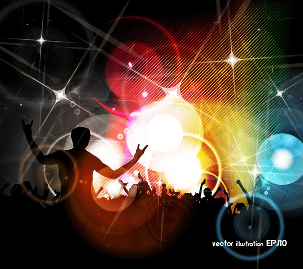 Crowd of party people — Stock Vector