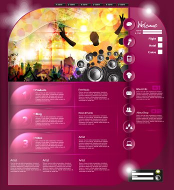 müzik Web sitesi şablonu