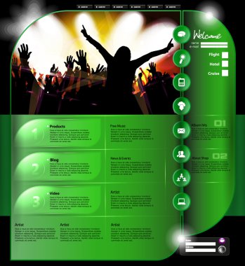 müzik Web sitesi şablonu