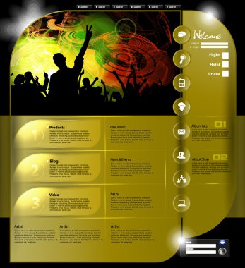 müzik Web sitesi şablonu