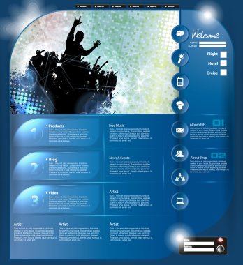 müzik Web sitesi şablonu