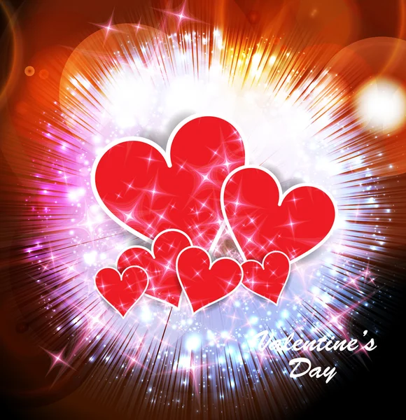 Happy Valentines Day Hearts — Stock Vector