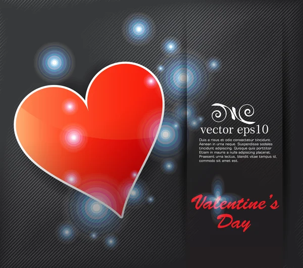 Hart valentijnsdag achtergrond — Stockvector