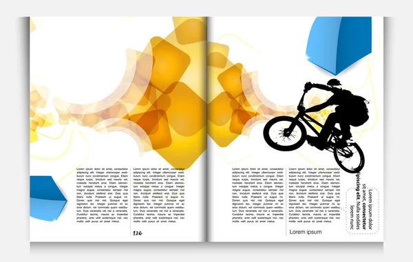 Sport layout magazine. — Stock Vector