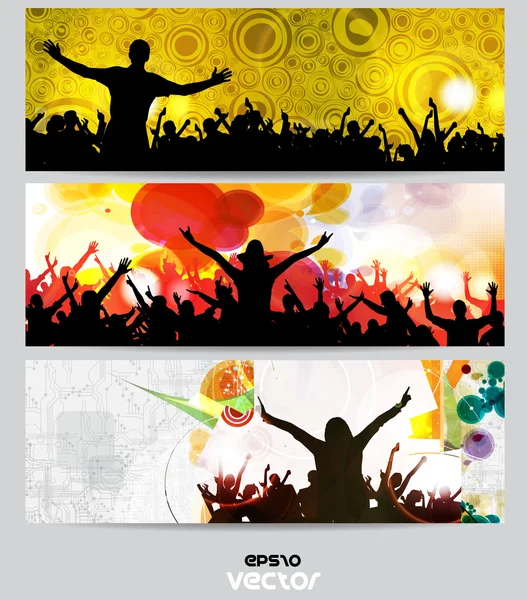 Music banner set. — Stock Vector