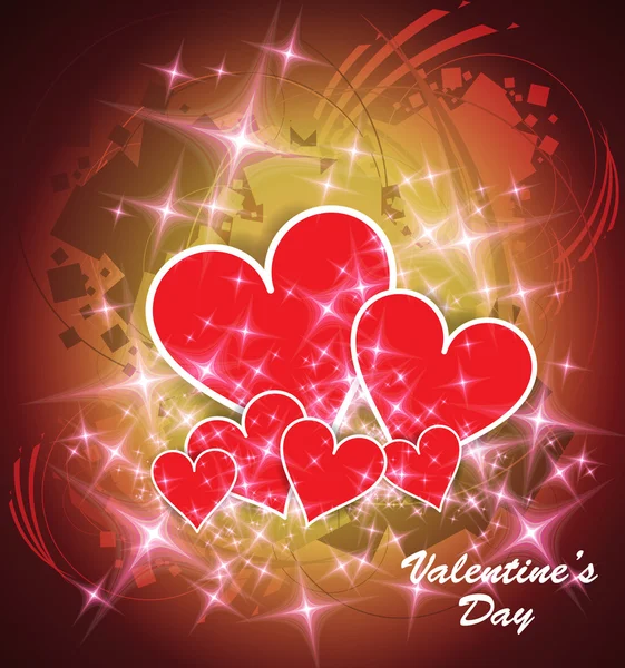 Happy Valentines Day Hearts — Stock Vector