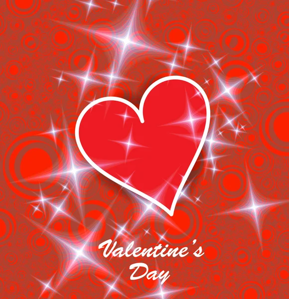 Corazón San Valentín fondo del día. — Archivo Imágenes Vectoriales