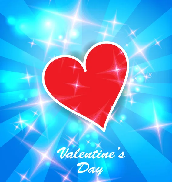 Valentine's day background with heart — Stock Vector