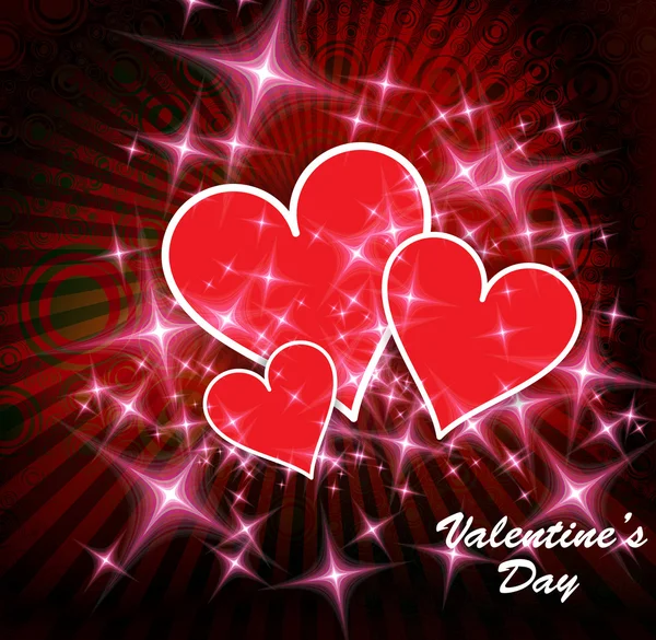 Happy Valentines Day Hearts — Stock Vector