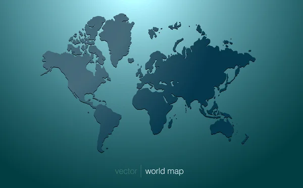 ベクトル世界地図イラスト — ストックベクタ