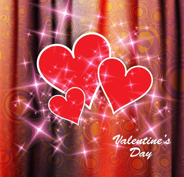 Happy Valentines Day Hearts — Stock Vector