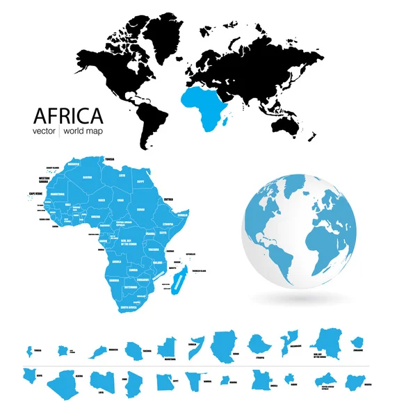 Map of Africa. Stock Vector