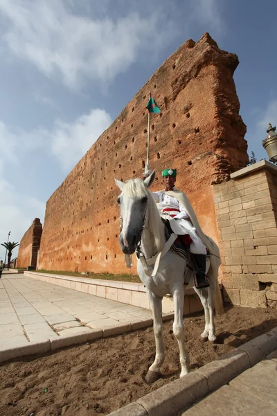 Royal mounted guard on Arab hors Royalty Free Stock Photos