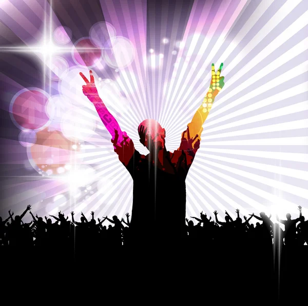 Crowd of dancing people — Stock Photo, Image