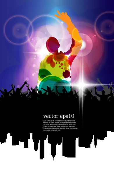 Discotheek poster — Stockvector