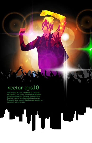 Diskotéka plakát — Stockový vektor