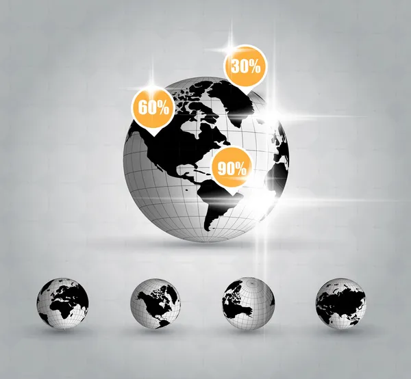 Mapa do mundo — Vetor de Stock