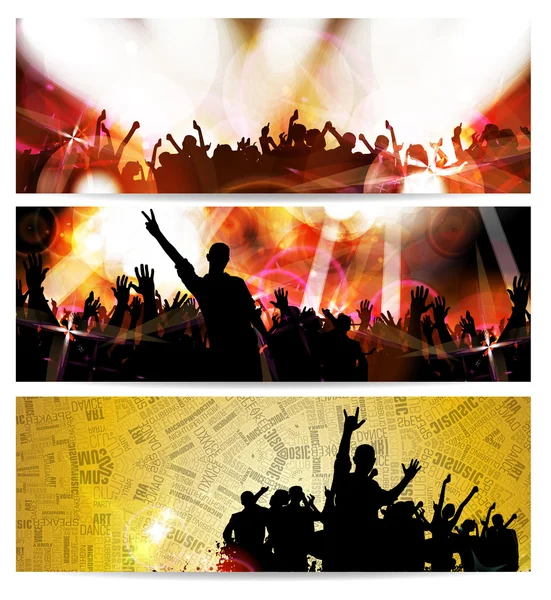 Muziek banners set — Stockfoto