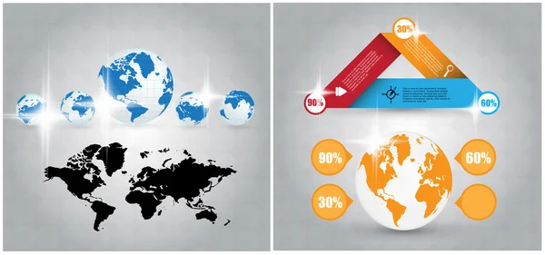 Mapa do mundo — Vetor de Stock