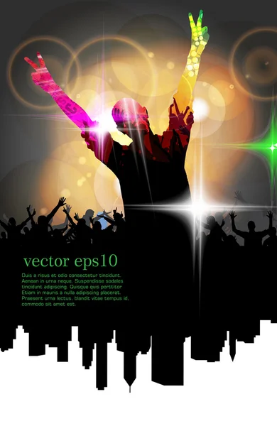 Discotheek poster — Stockvector