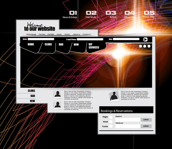Web サイトのデザイン テンプレート — ストックベクタ