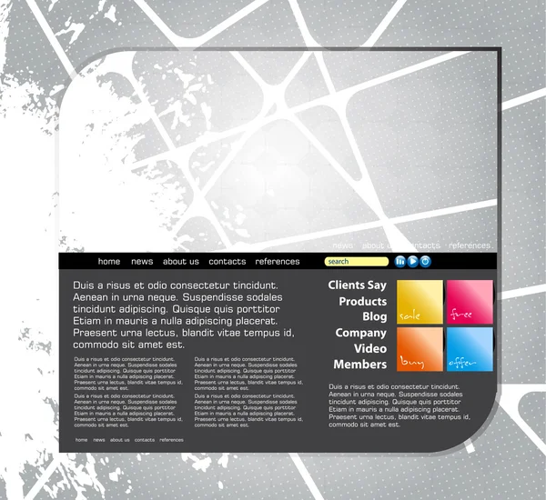 Diseño de plantilla de sitio web — Archivo Imágenes Vectoriales