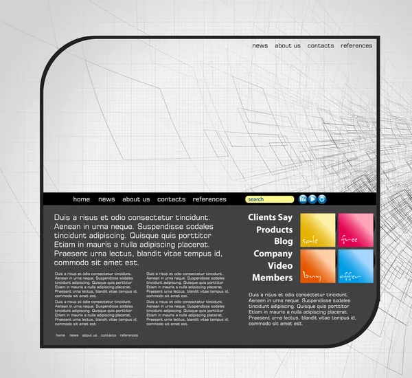 Design der Website-Vorlage — Stockvektor
