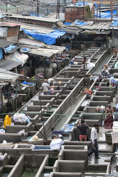 Gente en Dhobi Ghat — Foto de Stock