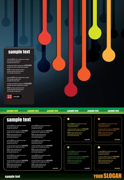 Design del modello di sito Web — Vettoriale Stock