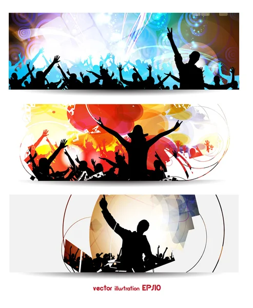 Music banners set — Stock Vector