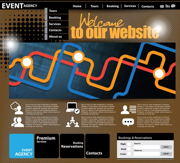 Diseño de plantilla de sitio web — Archivo Imágenes Vectoriales