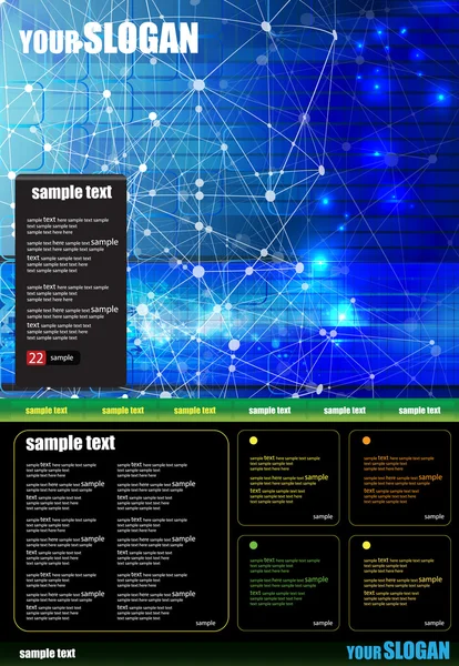 Návrh šablony webu — Stockový vektor