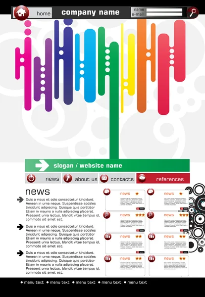 Conception de modèle de site Web — Image vectorielle