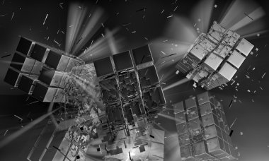 soyut küpleri arka plan