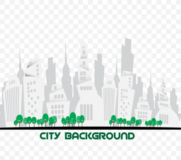 Vector van de skyline van de stad — Stockvector